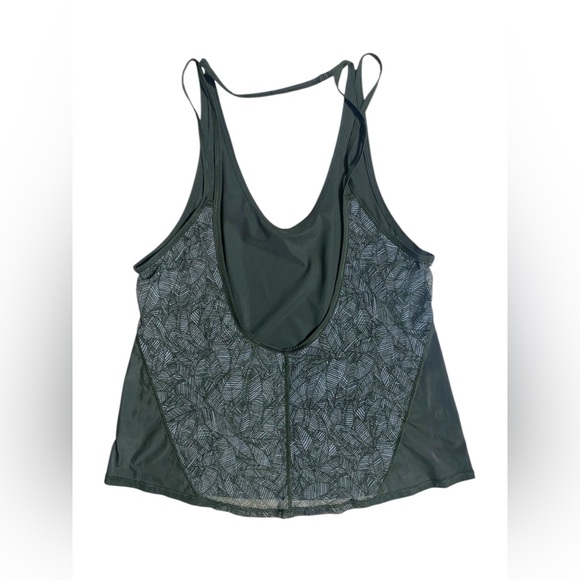 lululemon | medium lightweight olive green sheer open back tank - Picture 4 of 4